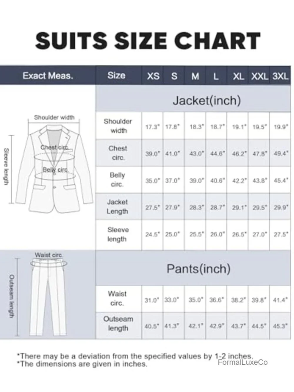 Men's 3 Piece Suit Set Slim Fit Wedding Tuxedo Jacket Vest Pants Tie Polyester